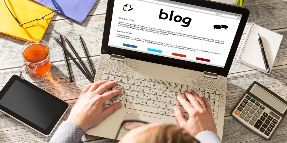 Blog site opening element